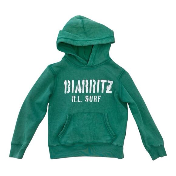 POLO Ralph Lauren Green Biarritz R.L. Surf Hooded Sweatshirt Kids Large - Picture 1 of 6